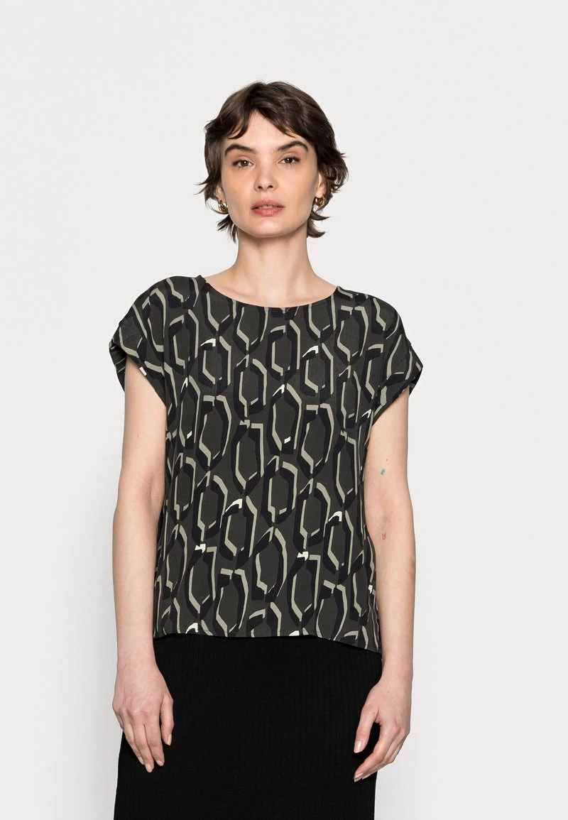 Opus Femme FELGA ETHNO T Shirt Imprimé Black Oliv 3 Opus Femme FELGA ETHNO T Shirt Imprimé Black Oliv