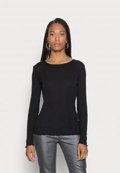 Opus Femme SISELOTTE T Shirt à Manches Longues Black
