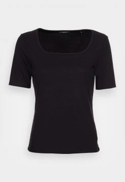 Opus Femme SUNIQ T Shirt Basique Black -Opus Soldes Magasin 2abf5f7cbbb64a1b91f491e16c0d8f37