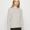 Opus SADHANA Sweat à Capuche Hazy Fog Melange Femme -Opus Soldes Magasin 2ca8b54817b745a1beeab928c83f6435