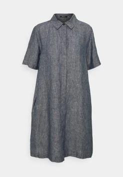 Opus Femme WELIKA Robe Chemise Mystic Blue -Opus Soldes Magasin 39ae55761e5a45fda835fbdc2e14d212