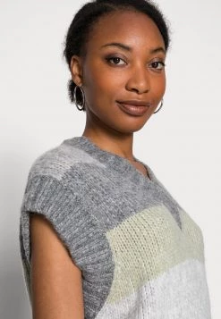 Opus PIRAYE Pullover Hazy Fog Melange Femme -Opus Soldes Magasin 3f65351f1a494bc8bc0e9e12d77c11b2