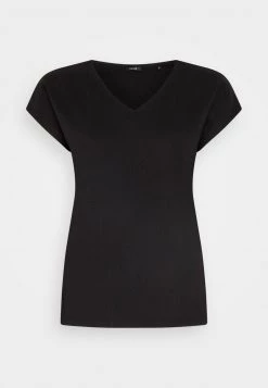 Opus SENKE T Shirt Basique Black Femme -Opus Soldes Magasin 82d1f62910d84fa79265321324f493be
