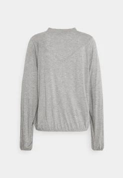 Opus SALNA T Shirt à Manches Longues Hazy Fog Melange Femme -Opus Soldes Magasin 8ba77bb639664c6f9713bbb64a768464
