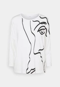 Opus Femme SICASO PRINT T Shirt à Manches Longues Milk